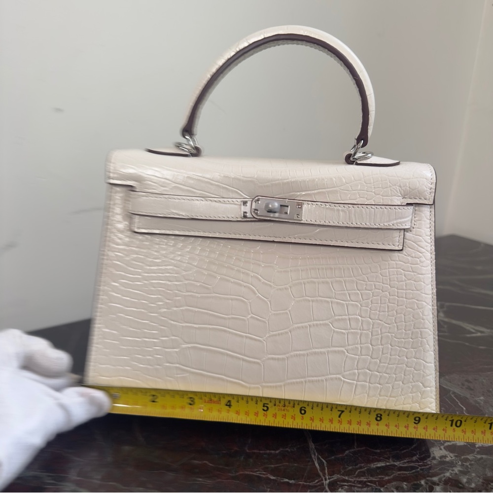 Fashion Leather Bag Sliver Lock with Crocodile pattern - Picture 13 of 14